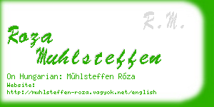 roza muhlsteffen business card