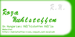 roza muhlsteffen business card